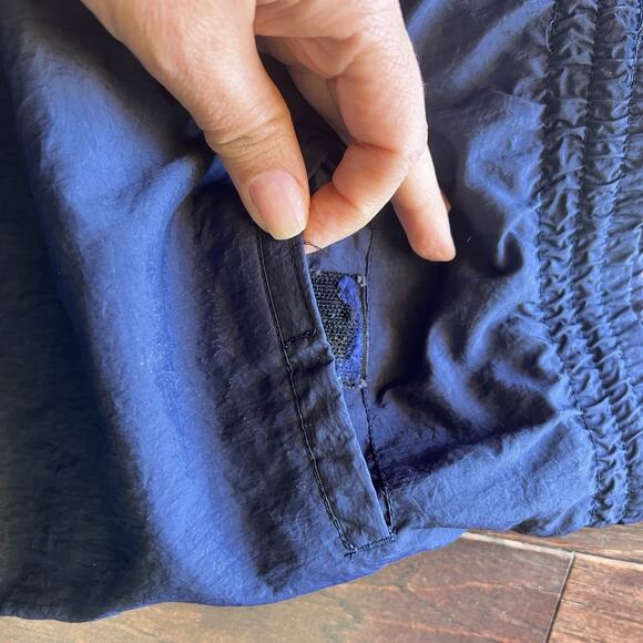 Y2K Reebok Men's Track Pants Blue Nylon Windbreaker Joggers Vintage 90s Size S - Picture 9 of 9